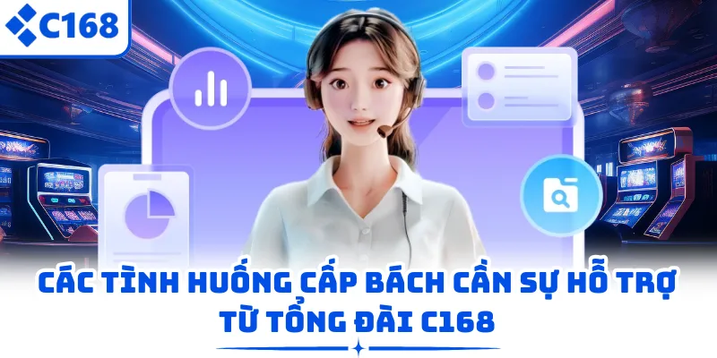 Các tình huống cấp bách cần sự hỗ trợ từ tổng đài C168